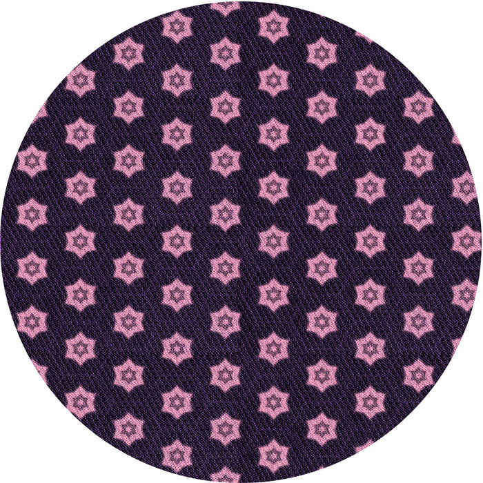 Square Patterned Orchid Purple Rug, pat2478pur