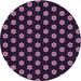 Square Patterned Orchid Purple Rug, pat2478pur