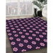 Patterned Orchid Purple Rug in Family Room, pat2478pur