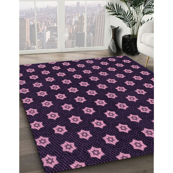 Machine Washable Transitional Orchid Purple Rug in a Family Room, wshpat2478pur