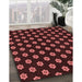 Machine Washable Transitional Dark Scarlet Red Rug in a Family Room, wshpat2478rd