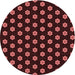 Square Patterned Dark Scarlet Red Rug, pat2478rd