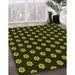 Machine Washable Transitional Olive Green Rug in a Family Room, wshpat2478yw