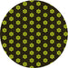 Square Patterned Olive Green Rug, pat2478yw