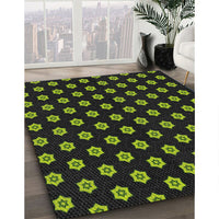 Patterned Black Novelty Rug, pat2478