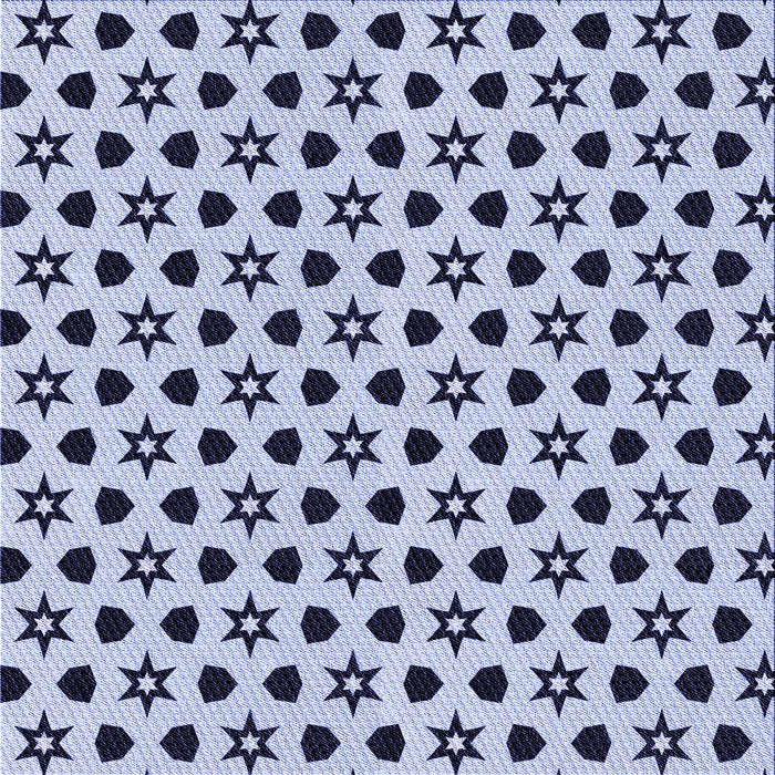 Round Patterned Blue Rug, pat2479blu