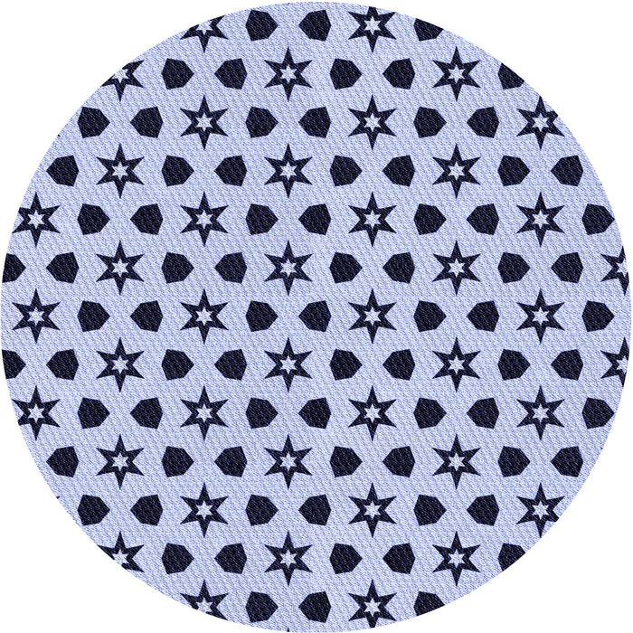 Square Patterned Blue Rug, pat2479blu