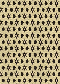 Machine Washable Transitional Brown Gold Rug, wshpat2479brn