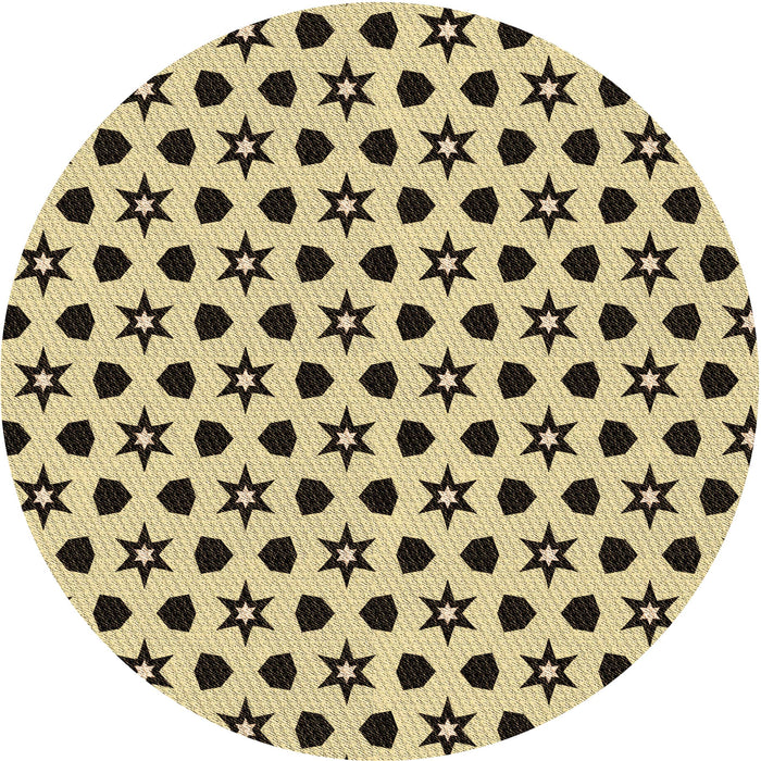 Square Patterned Brown Gold Rug, pat2479brn