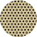 Square Patterned Brown Gold Rug, pat2479brn