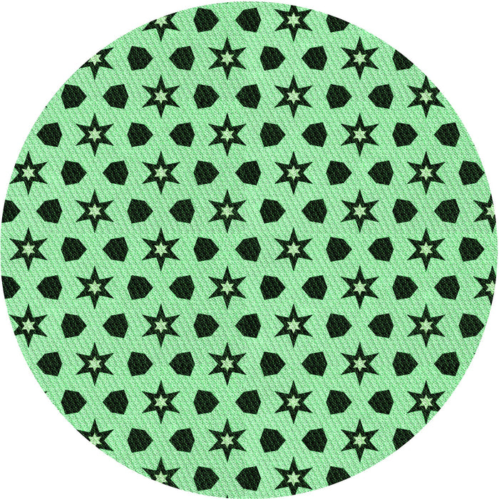 Square Patterned Forest Green Rug, pat2479grn
