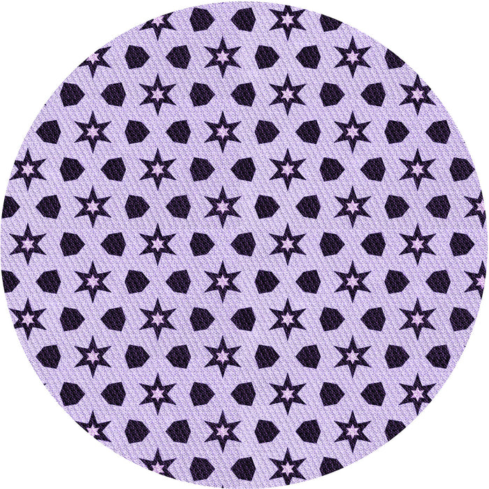 Square Patterned Pale Lilac Purple Rug, pat2479pur