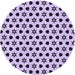 Square Patterned Pale Lilac Purple Rug, pat2479pur