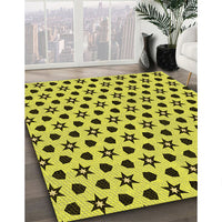 Patterned Yellow Rug, pat2479yw