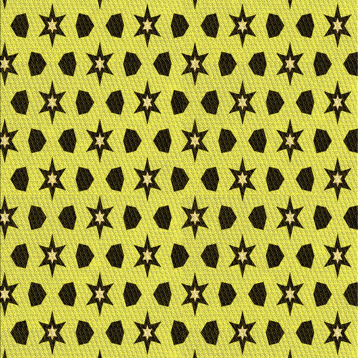 Machine Washable Transitional Yellow Rug, wshpat2479yw
