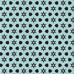 Square Patterned Electric Blue Novelty Rug, pat2479