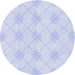 Square Patterned Lavender Blue Rug, pat248blu