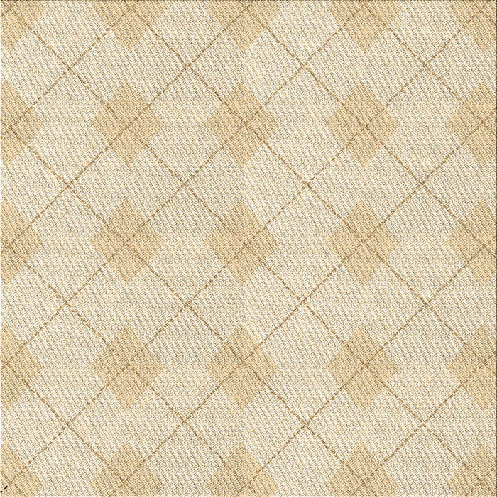 Round Patterned Vanilla Gold Rug, pat248brn