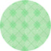 Square Patterned Light Green Rug, pat248grn