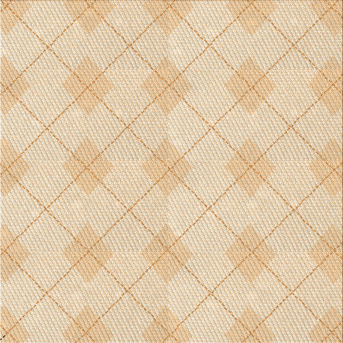 Round Patterned Orange Rug, pat248org