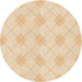 Square Patterned Orange Rug, pat248org