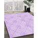 Machine Washable Transitional Violet Purple Rug in a Family Room, wshpat248pur