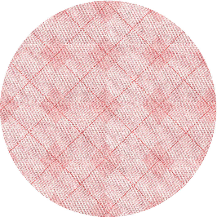 Square Patterned Light Coral Pink Rug, pat248rd