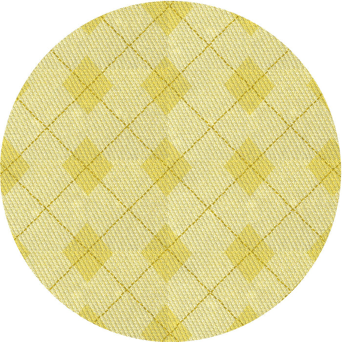 Square Patterned Golden Brown Yellow Rug, pat248yw