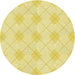 Square Patterned Golden Brown Yellow Rug, pat248yw