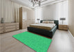 Patterned Spring Green Rug in a Bedroom, pat2480lblu