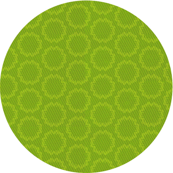 Square Patterned Green Rug, pat2480yw