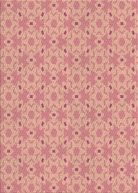 Machine Washable Transitional Light Salmon Pink Rug, wshpat2481brn