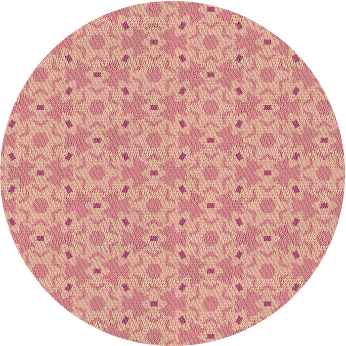 Square Machine Washable Transitional Light Salmon Pink Rug in a Living Room, wshpat2481brn