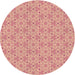 Square Machine Washable Transitional Light Salmon Pink Rug in a Living Room, wshpat2481brn