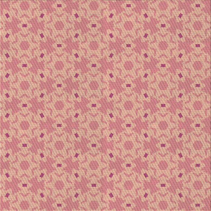 Round Patterned Light Salmon Pink Rug, pat2481brn