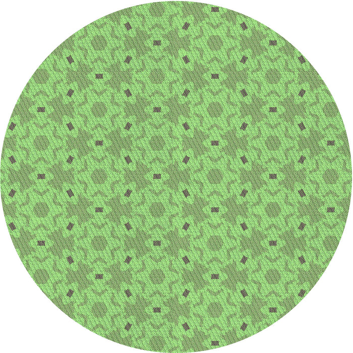 Square Machine Washable Transitional Green Rug in a Living Room, wshpat2481grn