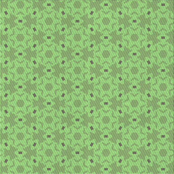 Round Patterned Green Rug, pat2481grn