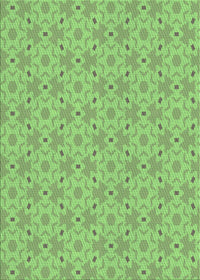 Machine Washable Transitional Green Rug, wshpat2481grn