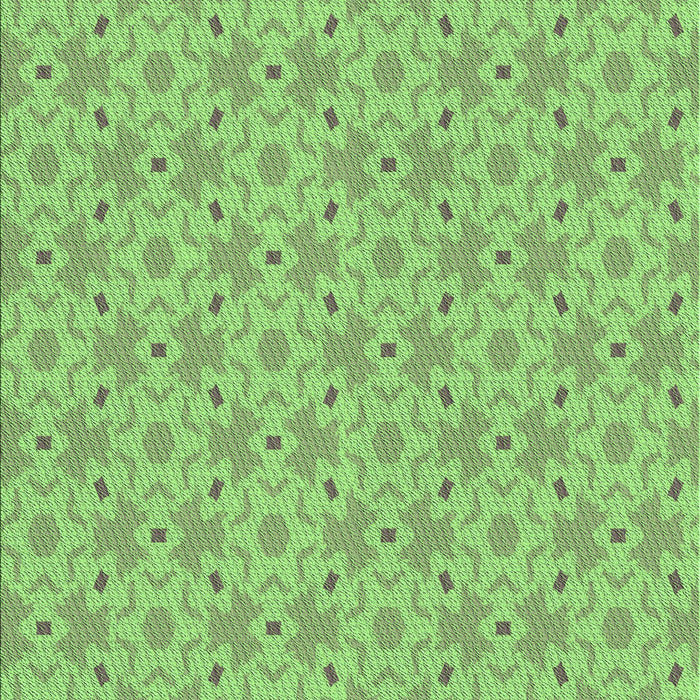 Machine Washable Transitional Green Rug, wshpat2481grn