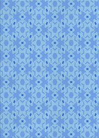 Machine Washable Transitional Blue Rug, wshpat2481lblu