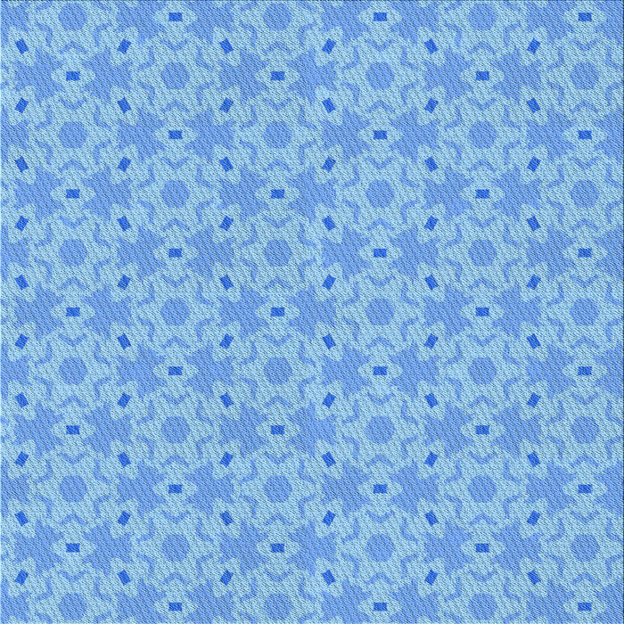 Round Machine Washable Transitional Blue Rug, wshpat2481lblu