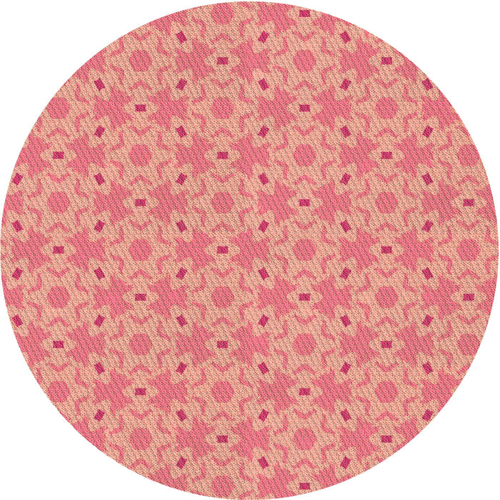 Square Machine Washable Transitional Light Salmon Rose Pink Rug in a Living Room, wshpat2481org