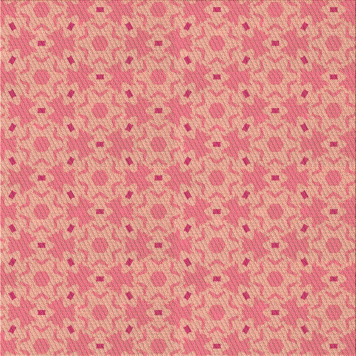 Round Machine Washable Transitional Light Salmon Rose Pink Rug, wshpat2481org