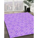 Patterned Violet Purple Rug in Family Room, pat2481pur