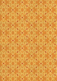 Machine Washable Transitional Neon Orange Rug, wshpat2481yw