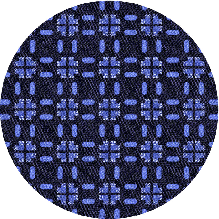 Square Machine Washable Transitional Night Blue Rug in a Living Room, wshpat2482blu