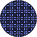 Square Patterned Night Blue Rug, pat2482blu