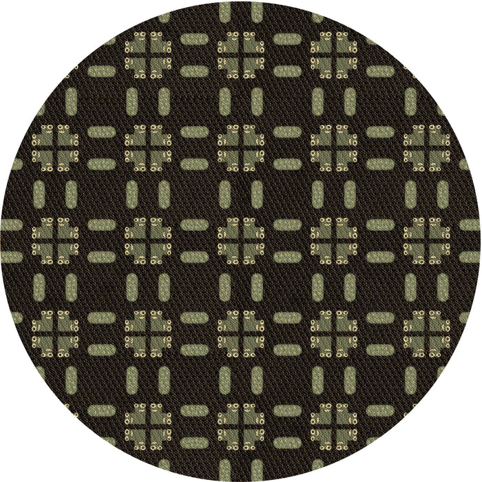 Square Machine Washable Transitional Black Rug in a Living Room, wshpat2482brn