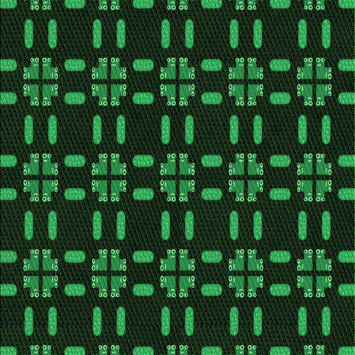 Patterned Black Rug, pat2482grn