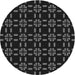 Square Patterned Black Rug, pat2482gry